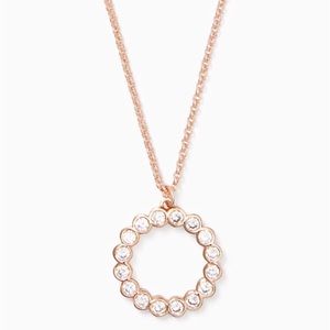 NWT Kate Spade Rose Gold Circle Necklace